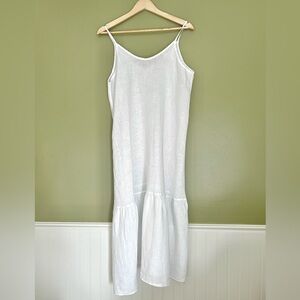 Terzo Millennio Made In Italy 100% Linen Women’s White Slip Sun Dress Size S